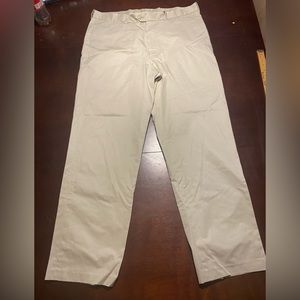 Men’s Khaki Nordstrom Casual Dress Pants Size 36x32 Flat Front Supima Cotton